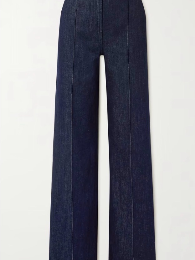 High-Rise Wide-Leg Jeans In Dark Indigo